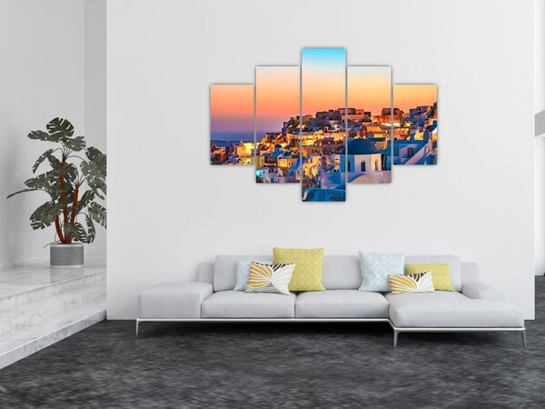 Kép - Santorini alkonyatkor (150x105 cm)