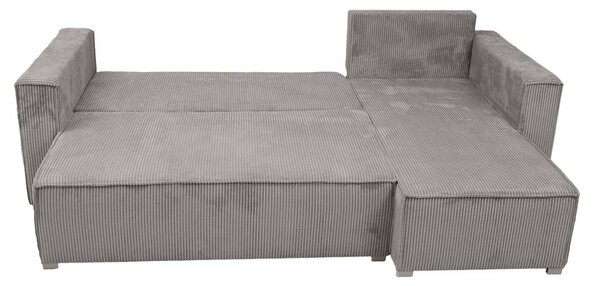 Világosszürke sarokkanapé SMART COSARO, kétoldalas + 2 párna AJÁNDÉK
