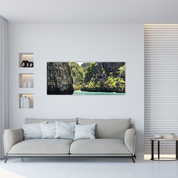 A hegyi folyó képe (120x50 cm)
