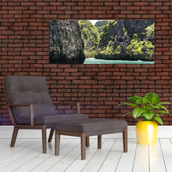 A hegyi folyó képe (120x50 cm)