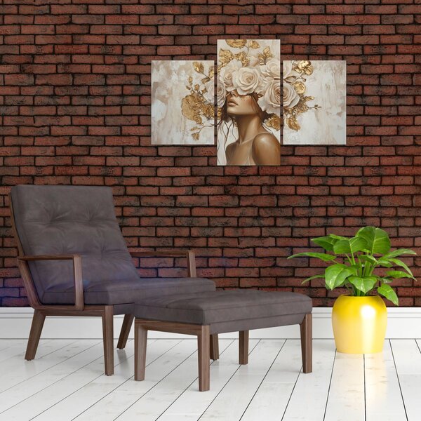 Kép - Lány rózsákkal (90x60 cm)