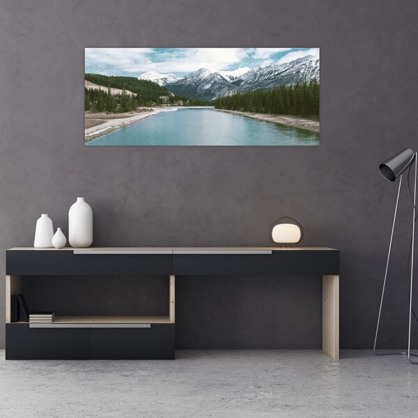 Hegyi tájkép (120x50 cm)