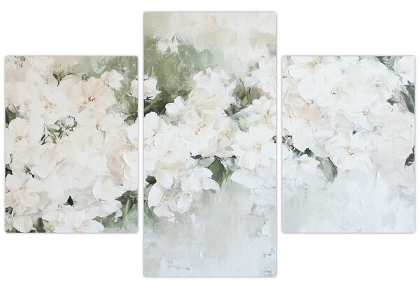Kép - Fehér virág absztrakció (90x60 cm)