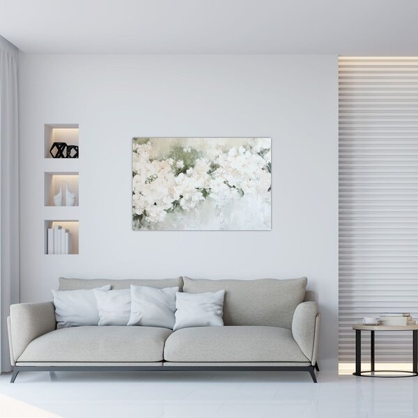 Kép - Fehér virág absztrakció (90x60 cm)