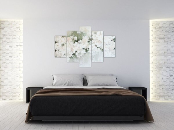Kép - Fehér virág absztrakció (150x105 cm)