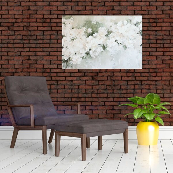 Kép - Fehér virág absztrakció (90x60 cm)