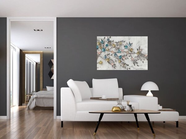 Kép - Az ágon - absztrakt (90x60 cm)