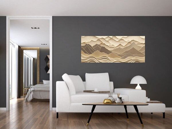 Kép - 3D hegyvonalak (120x50 cm)