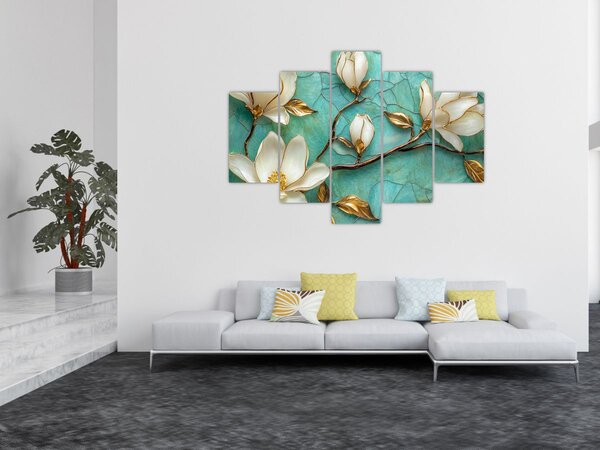 Kép - 3D magnóliák (150x105 cm)