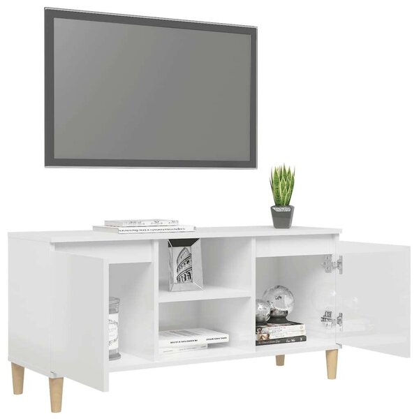Modern TV-Szekrény - Fehér - 103,5x35x50 cm