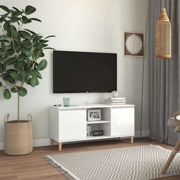Modern TV-Szekrény - Fehér - 103,5x35x50 cm