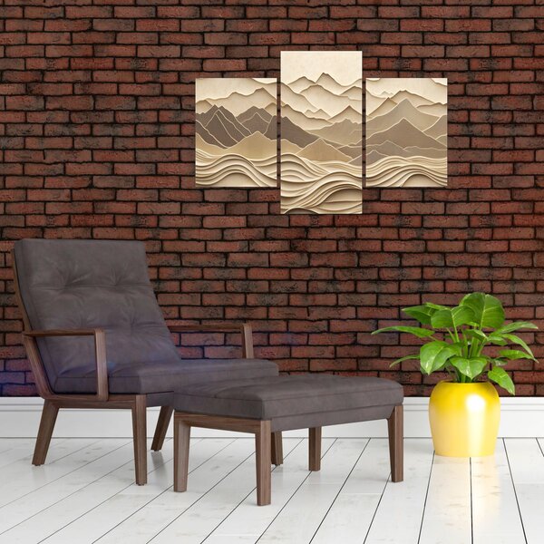 Kép - 3D hegyvonalak (90x60 cm)