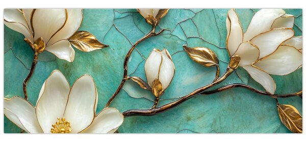 Kép - 3D magnóliák (120x50 cm)