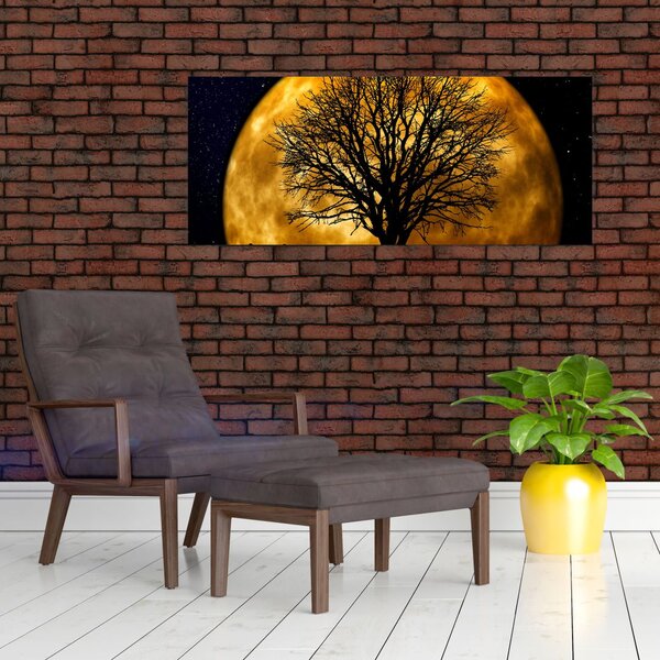 Holdok és sziluettek képe (120x50 cm)