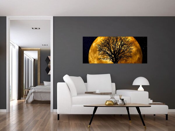 Holdok és sziluettek képe (120x50 cm)