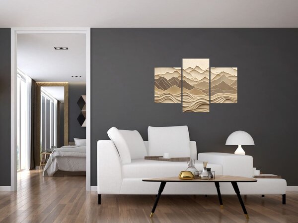 Kép - 3D hegyvonalak (90x60 cm)
