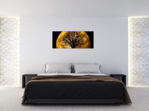 Holdok és sziluettek képe (120x50 cm)