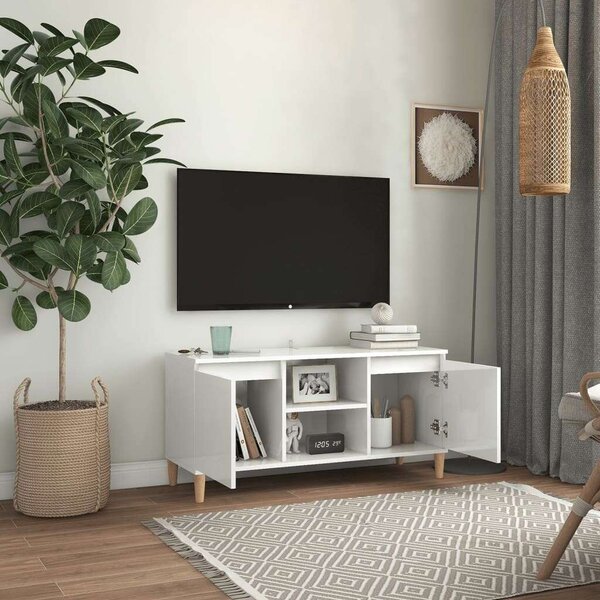 Modern TV-Szekrény - Fehér - 103,5x35x50 cm