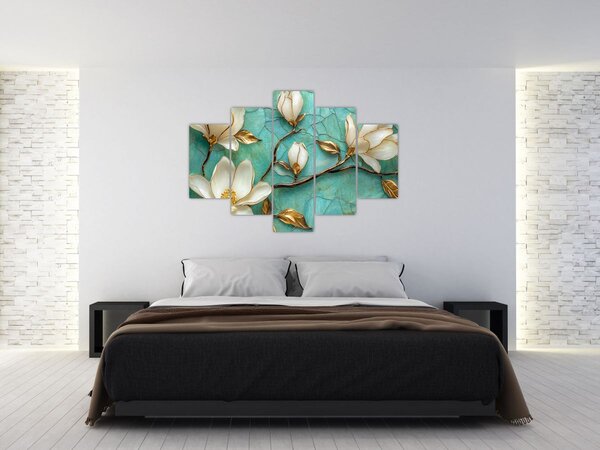 Kép - 3D magnóliák (150x105 cm)