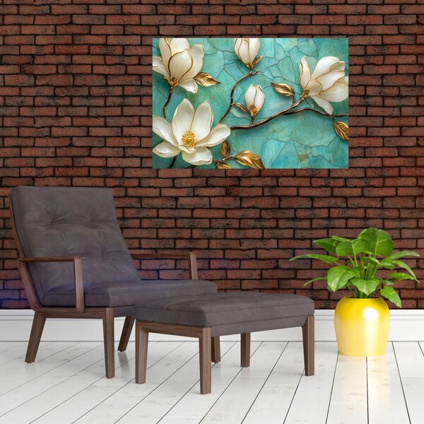 Kép - 3D magnóliák (90x60 cm)
