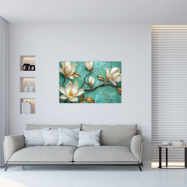 Kép - 3D magnóliák (90x60 cm)
