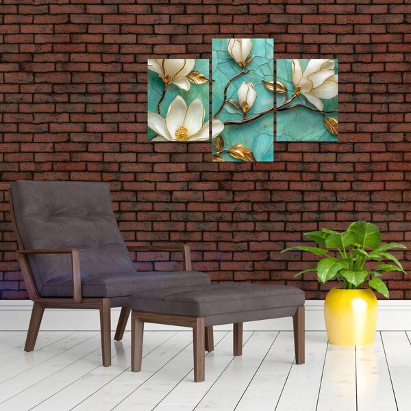 Kép - 3D magnóliák (90x60 cm)