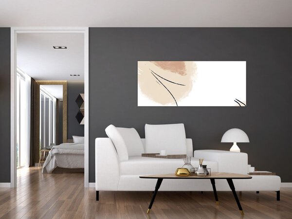 Kép - Fehér absztrakció (120x50 cm)