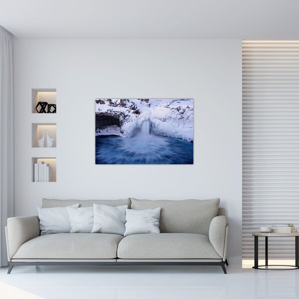 Vízesés képe télen (90x60 cm)