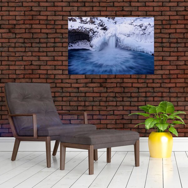 Vízesés képe télen (90x60 cm)