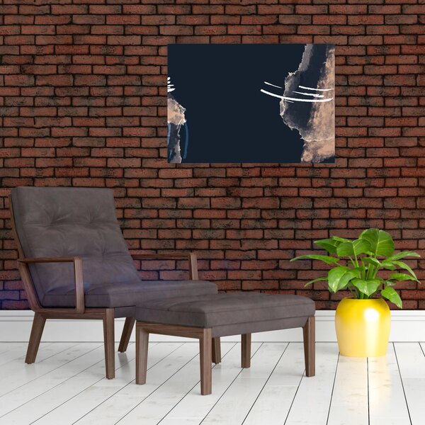 Kép - Sötétkék absztrakció (70x50 cm)