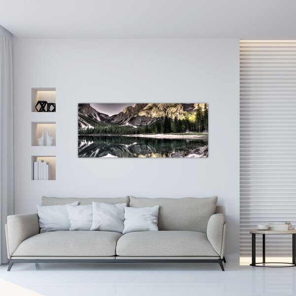 Tó a hegyekben képe (120x50 cm)