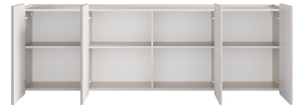 Malmi függesztett négyajtós komód 200 cm - kasmír / fekete