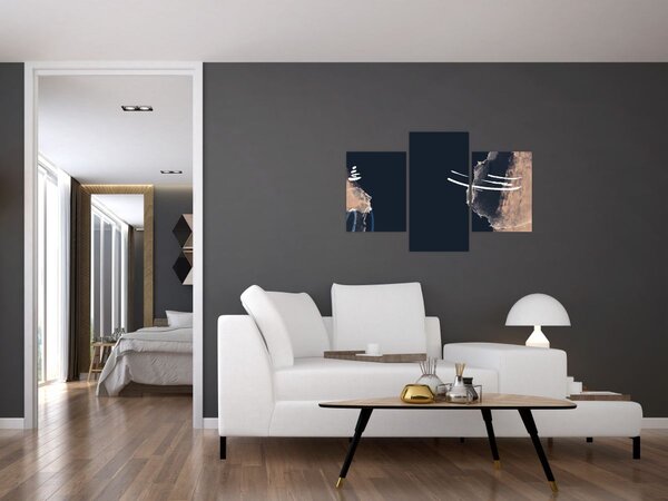 Kép - Sötétkék absztrakció (90x60 cm)