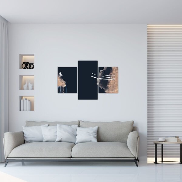 Kép - Sötétkék absztrakció (90x60 cm)
