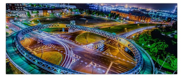 Kép - éjszakai panoráma (120x50 cm)
