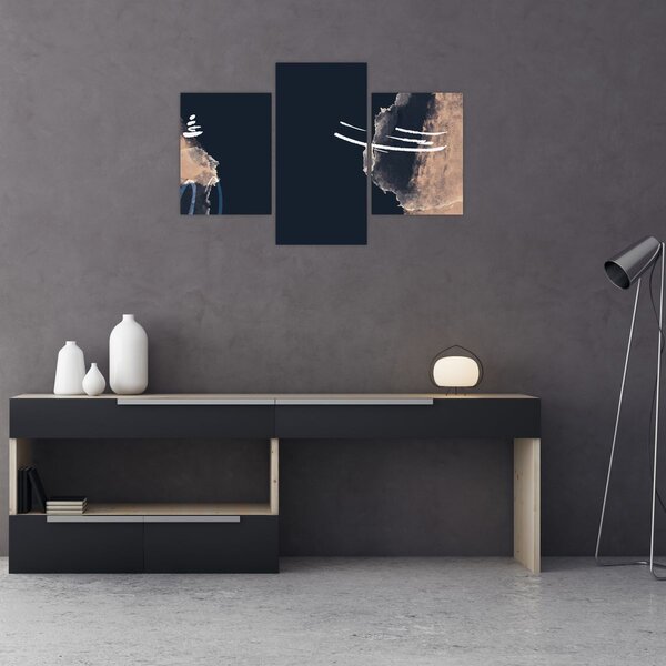 Kép - Sötétkék absztrakció (90x60 cm)