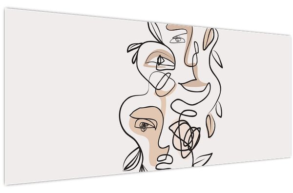 Kép - Line art arckezelés (120x50 cm)