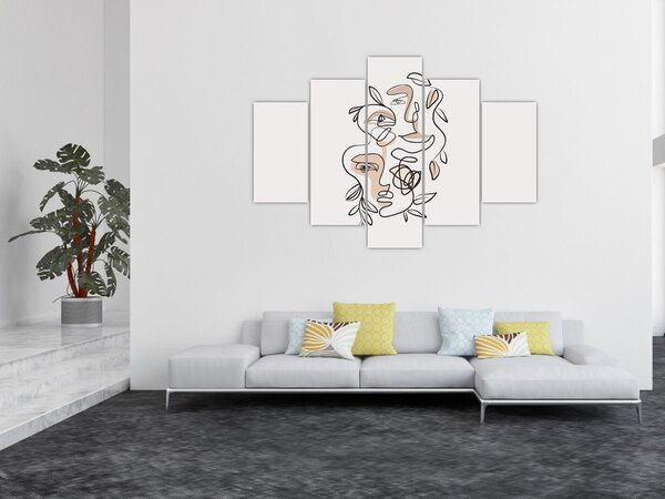 Kép - Line art arckezelés (150x105 cm)