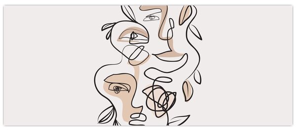 Kép - Line art arckezelés (120x50 cm)