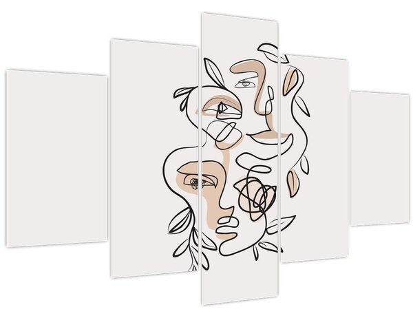 Kép - Line art arckezelés (150x105 cm)