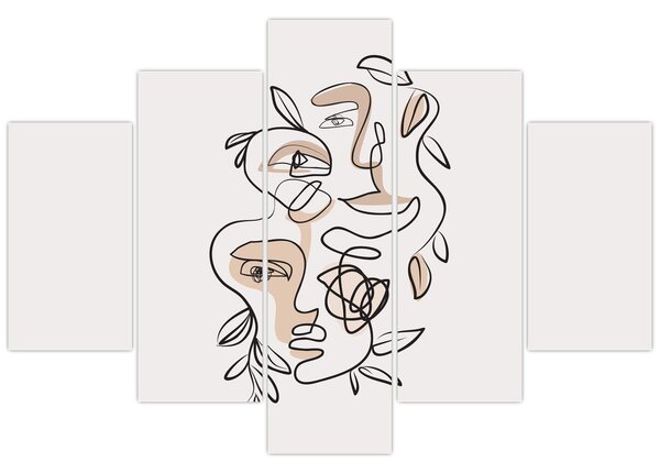 Kép - Line art arckezelés (150x105 cm)