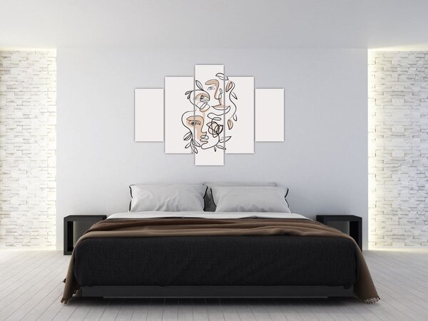 Kép - Line art arckezelés (150x105 cm)