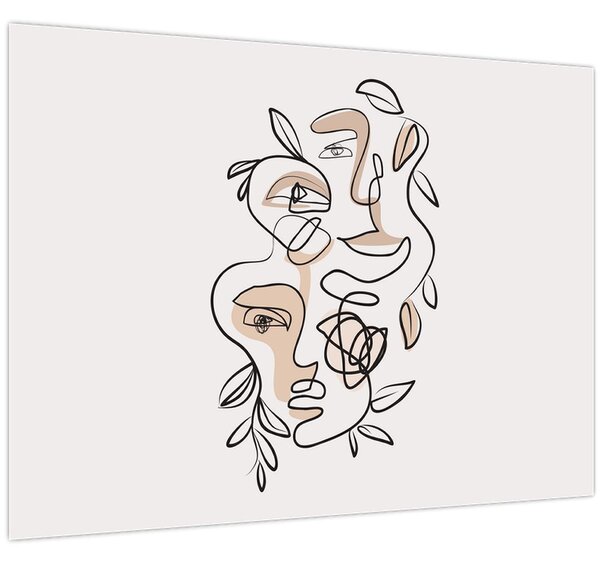 Kép - Line art arckezelés (70x50 cm)