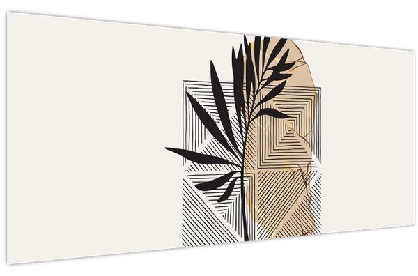 Kép - Absztrakció trópusi levelekkel N⁰1 (120x50 cm)