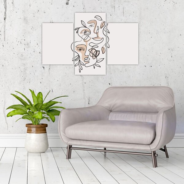 Kép - Line art arckezelés (90x60 cm)