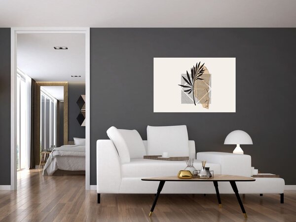 Kép - Absztrakció trópusi levelekkel N⁰1 (90x60 cm)