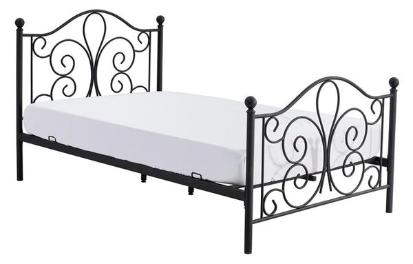 Egyszemélyes ágy 120 cm Patience Black (matrac nélkül) (fekete)