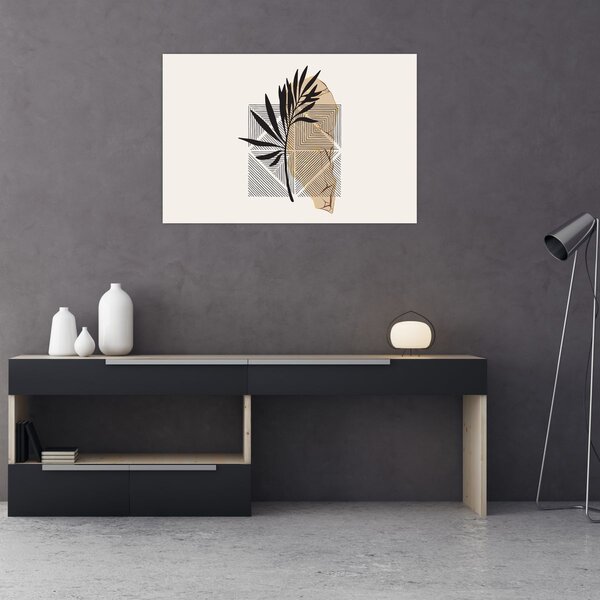 Kép - Absztrakció trópusi levelekkel N⁰1 (90x60 cm)
