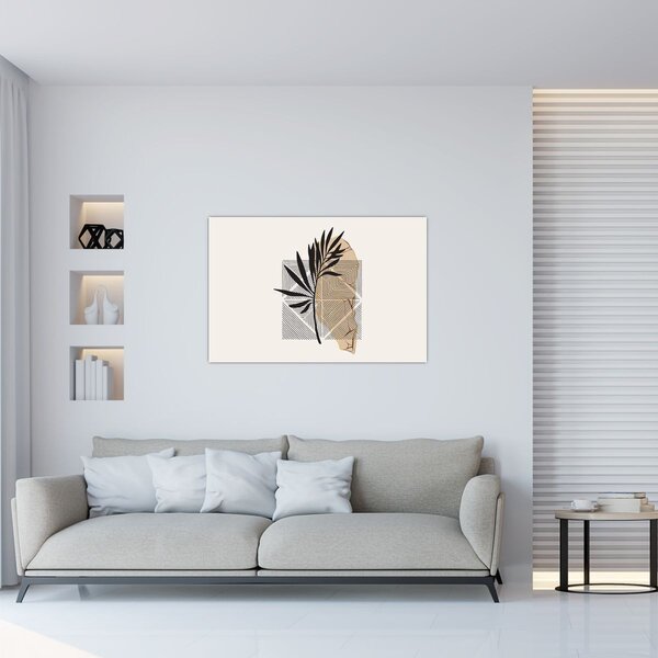 Kép - Absztrakció trópusi levelekkel N⁰1 (90x60 cm)
