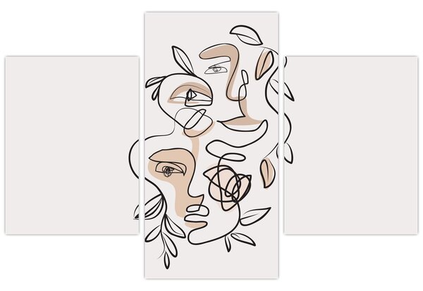Kép - Line art arckezelés (90x60 cm)